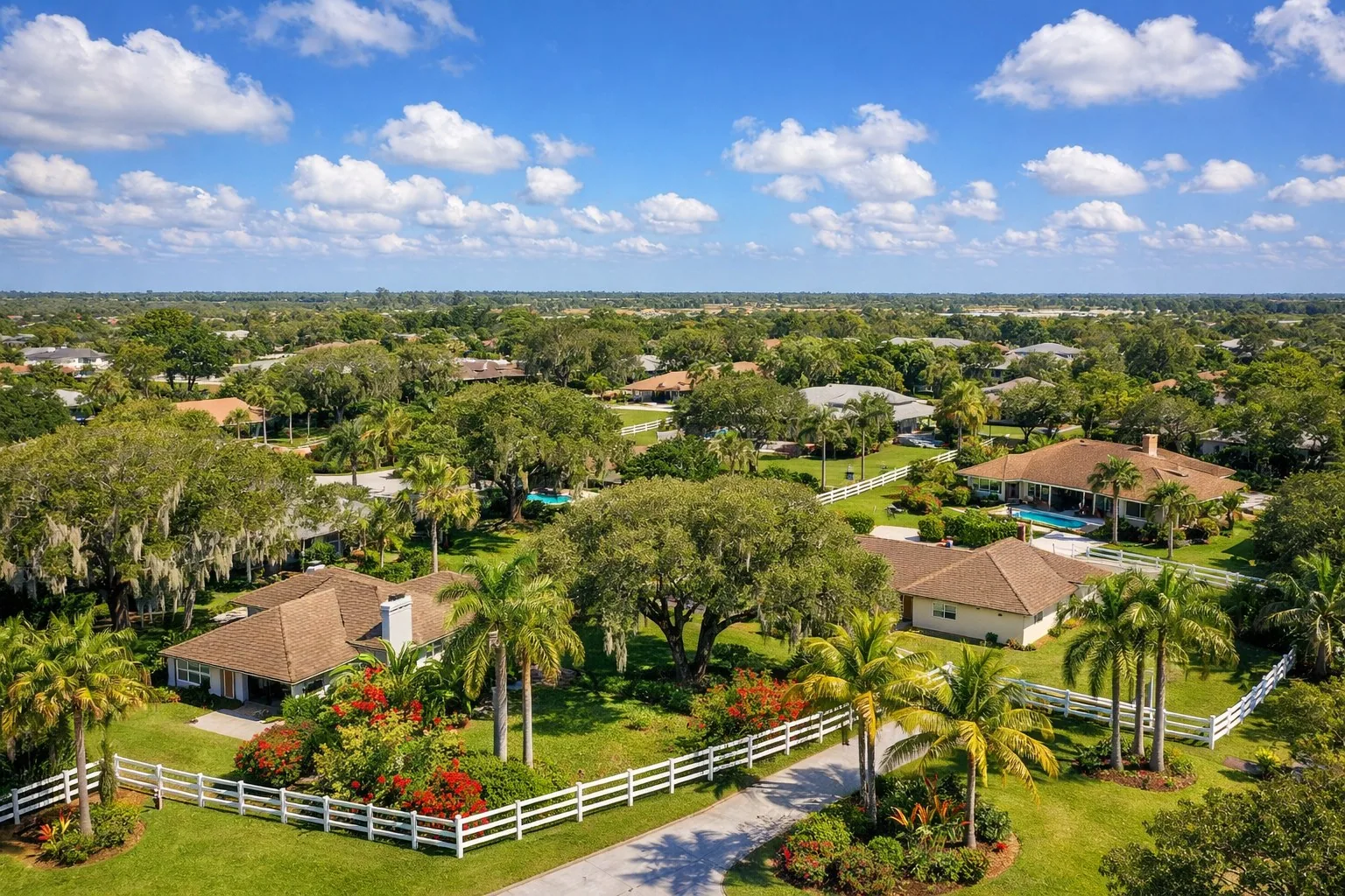 Aerial view of Davie, FL Aerial view of Davie, FL
